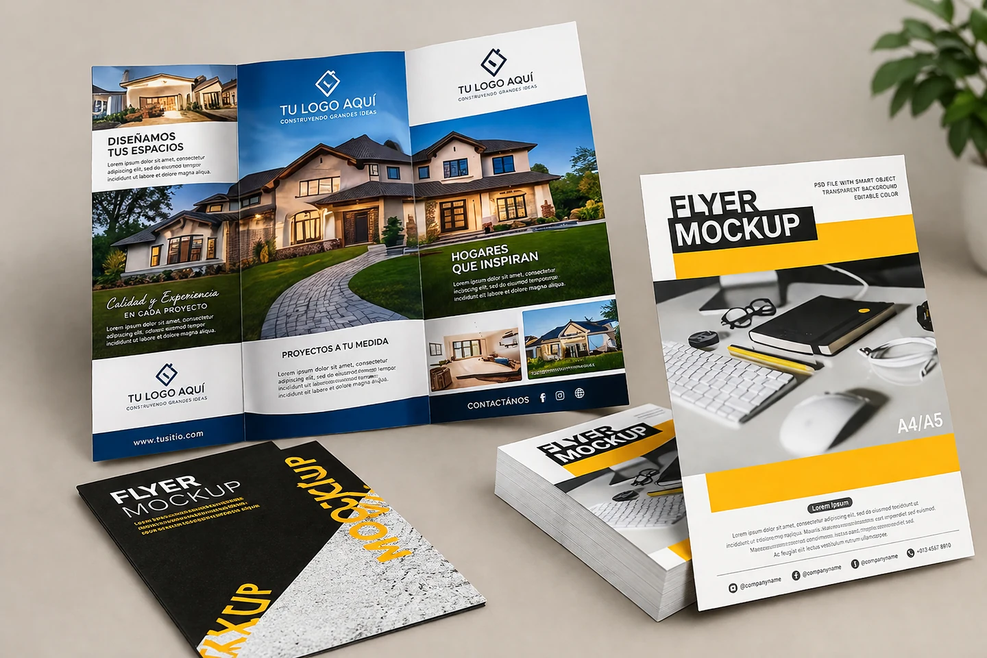 Ejemplo ilustrativo de Volantes y Brochures
